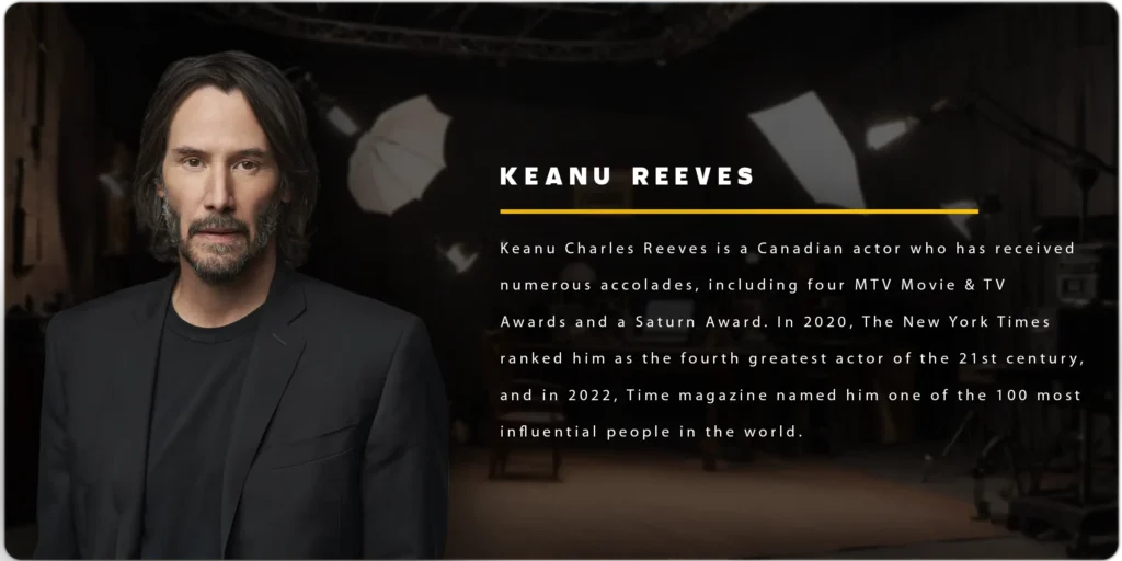 Keanu Reeves famous hollywood celebrity